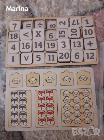 дървени образователни играчки, кукли ,пъзели, снимка 2 - Образователни игри - 55264208