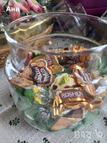 Бисквитиера от Йенско стъкло, снимка 6 - Прибори за хранене, готвене и сервиране - 54286482