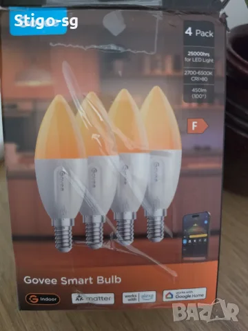 Govee Smart Bulb H600C – 4 броя – E14-смарт крушки