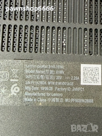 Лаптоп Lenovo IdeaPad S145 (15.6")  SSD + HDD  8GB RAM , снимка 10 - Лаптопи за работа - 54461972