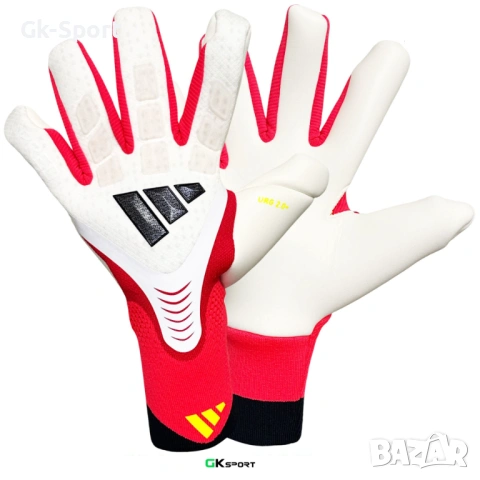 Вратарски ръкавици ADIDAS PREDATOR GL PRO WHITE/LUCID RED/BLACK размер 9