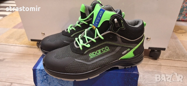 Високи работни обувки с бомбе Sparco INDY RANGER Mid S3S Черен цвят, размер 45 , снимка 3 - Други - 54962721