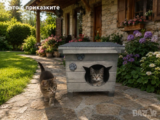 Къщи за кучета с изолация и отваряем покрив; Дървени къщи за котки; Къща за куче; Колиба за коте; Къ, снимка 17 - За кучета - 54551820