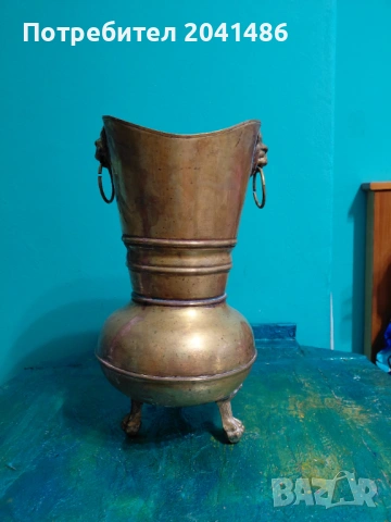 Бронзова ваза, снимка 6 - Антикварни и старинни предмети - 54370480