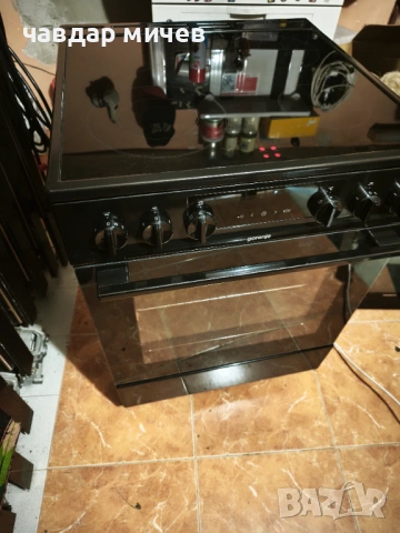 Черна свободно стояща печка Gorenje , снимка 4 - Печки, фурни - 54720366