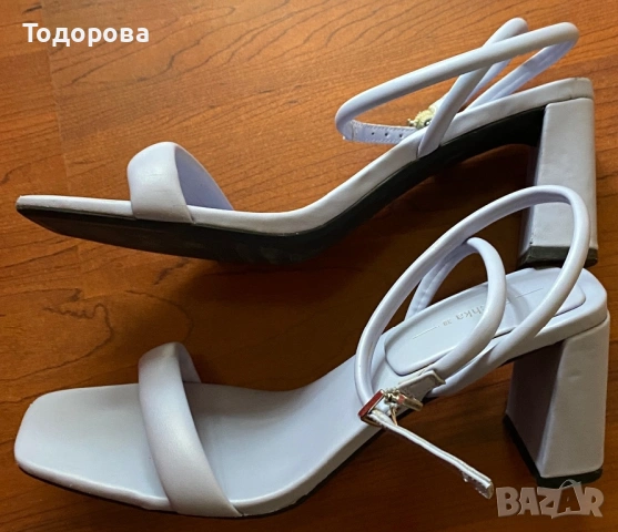 Светлосини сандали Bershka, снимка 6 - Сандали - 54583264