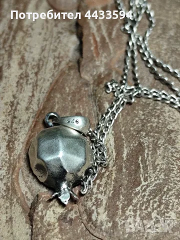 Сребърно колие "Нар", снимка 3 - Колиета, медальони, синджири - 55600097