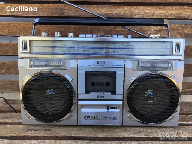 SHARP GF 6363Z -радиокасетофон-Vintage Boombox, снимка 10 - Радиокасетофони, транзистори - 54542797