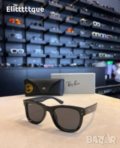 очила с черен обикновен калъф и ув защита Ray Ban, снимка 6 - Слънчеви и диоптрични очила - 54888541