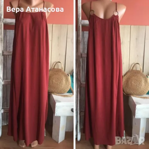 🤎🤎🤎 Дълга памучна рокля Mango🍑 s/m/l размер👜, снимка 2 - Рокли - 55605792