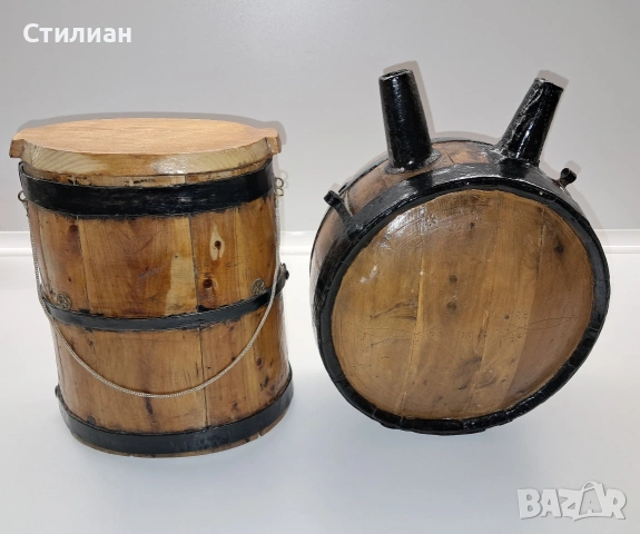 Ведро, бъклица и менец