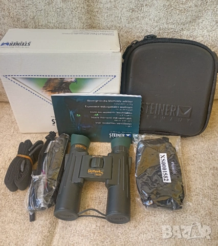 НЕМСКИ Бинокъл Steiner SkyHawk Pro 10x26 – КАТО НОВ! Пълен Комплект!, снимка 9 - Оборудване и аксесоари за оръжия - 54721572