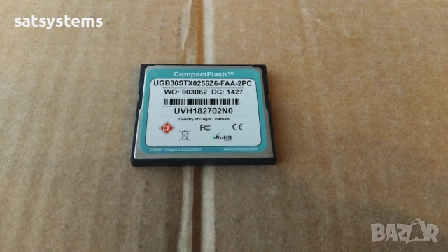 Cisco Systems 256MB Compact Flash Card, снимка 4 - Други - 54250673