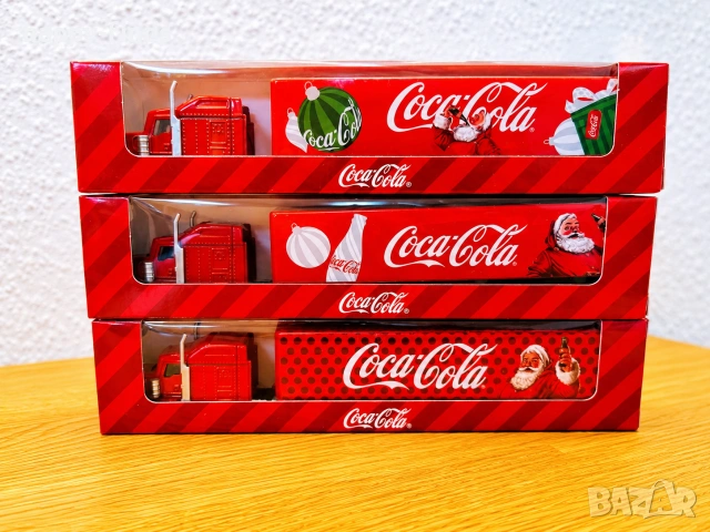 Три модела колекционерски камиончета Coca-Cola 2025