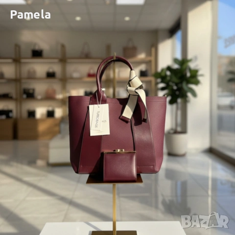 Бордо чанта 2 в 1, снимка 4 - Чанти - 55137482