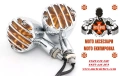 ГОЛЕМИ МЕТАЛНИ МОТОЦИКЛЕТНИ МИГАЧИ С РЕШЕТКА ЗА Custom,Chopper,Cruizer,BOBBER, снимка 2