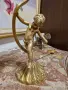 Страхотна антикварна бронзова френска фигурална лампа , снимка 5