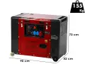 Шумоизолиран дизелов трифазен генератор GeoTech Pro 6 kW, снимка 2