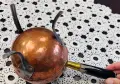 Чайник на 3 крачета с дървена дръжка, снимка 6