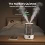 Homvana Humidifier 3.6L – ултразвуков овлажнител и ароматизатор за въздух, Grey, снимка 3
