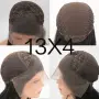 Черна права перука 70 см с дантелена зона 13x4 Lace Front, снимка 7