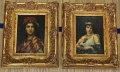 картини Ориенталски красавици,- автентични маслени картини Върху дърво от 20 ти - век., снимка 7