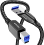 Висококачествен подсилен USB 3.0 кабел тип A към тип B с дължина 3 метра. , снимка 1