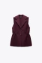 Нов елек ZARA цвят тъмно бордо, снимка 1