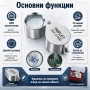 Бижутерска сгъваема мини джобна ръчна увеличителна лупа 30X злато часовникари бижута професионална, снимка 4