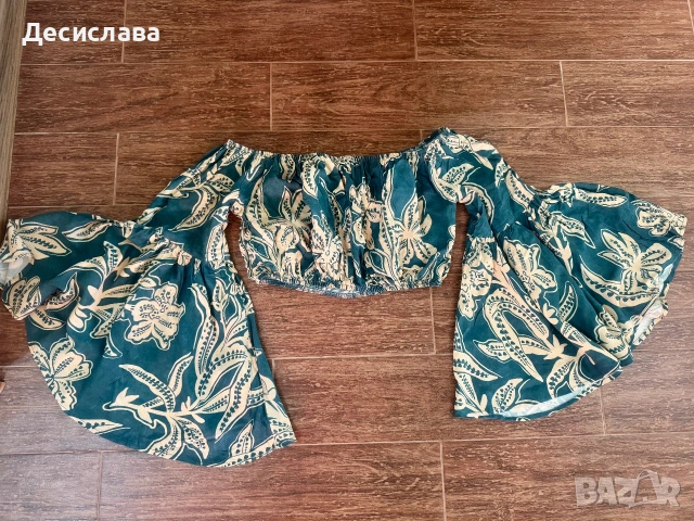Бюстие от лен BSB с широки ръкави