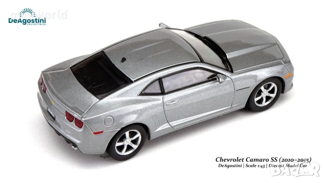 Chevrolet Camaro SS 2010 - мащаб 1:43 на DeAgostini моделът е нов в блистер, снимка 6 - Колекции - 54441152