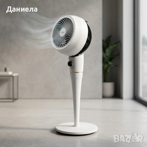 Тих и мощен вентилатор с въздушна циркулация – идеален за спалня, офис и дом, снимка 2 - Вентилатори - 54695380