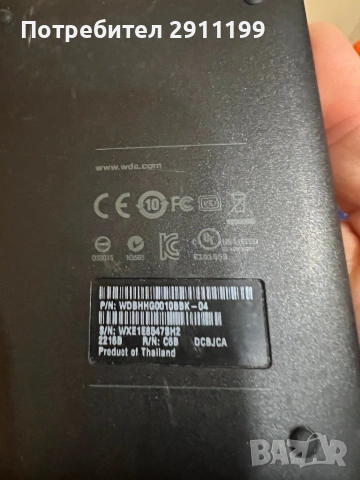 Външен диск WD 1TB, снимка 2 - Външни хард дискове - 54247278
