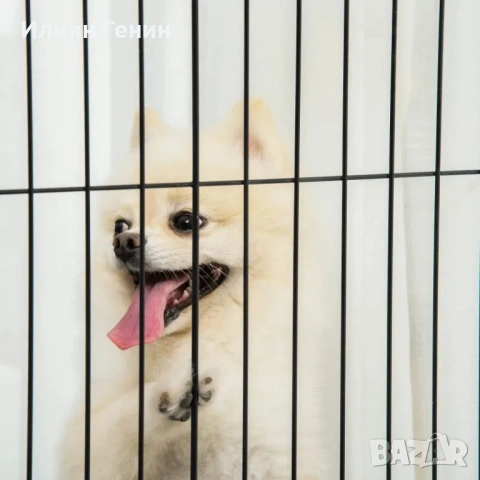 PawHut Дървена предпазна врата за кучета, снимка 4 - За кучета - 54404425