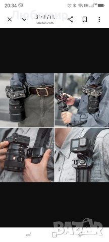 PGYTECH Щипка за камера Beetle с плоча за бързо освобождаване за Sony, Nikon, Fuji, DSLR , снимка 8 - Чанти, стативи, аксесоари - 55157034