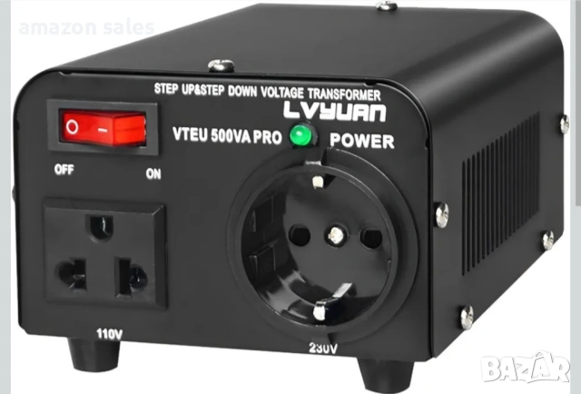 Cantonape Преобразувател на напрежение - Изход 110/220V AC - 500W Тороидален трансформатор - 110V 22, снимка 2 - Друга електроника - 54479464