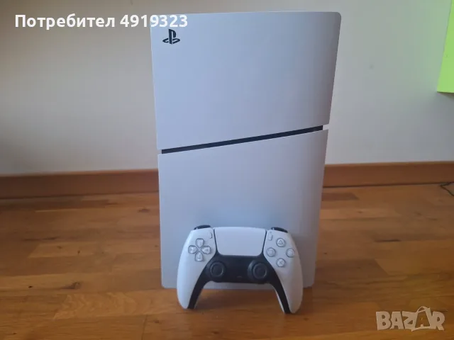 PlayStation 5 Slim disc edition 1TB + оригинален DualSense контролер + игра