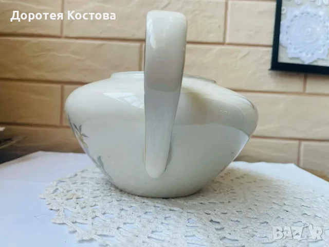 Красив порцеланов чайник от Германия с декор цветя, снимка 10 - Антикварни и старинни предмети - 55388261