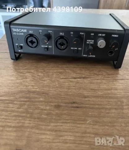 Tascam US-2x2HR USB аудио интерфейс, снимка 4 - Други - 55660092