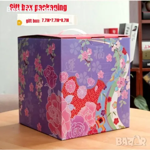 XIYUAN 7-инчова вееща се котка - керамична японска късметлийска котка, декоративна украса за плот , снимка 7 - Декорация за дома - 55475381