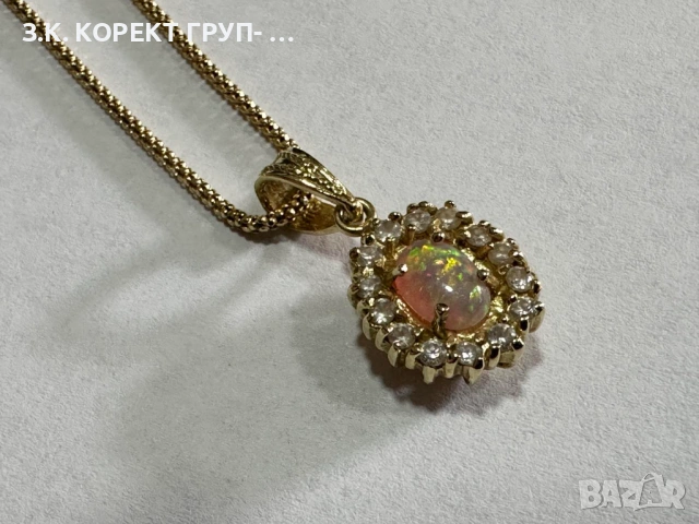 Златно колие 14K, 4,85гр, снимка 7 - Колиета, медальони, синджири - 54156541