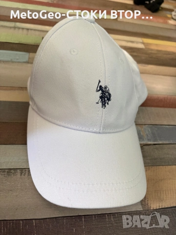 Бяла шапка с козирка U.S. Polo Assn. – Оригиналн
