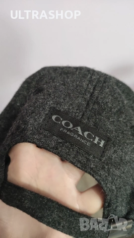 Оригинална COACH Fragrance Wool cap Вълнена шапка с козирка в отлично състояние, снимка 4 - Шапки - 54595098