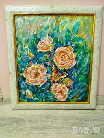 Картина "Розов храст" , снимка 2 - Картини - 54044406