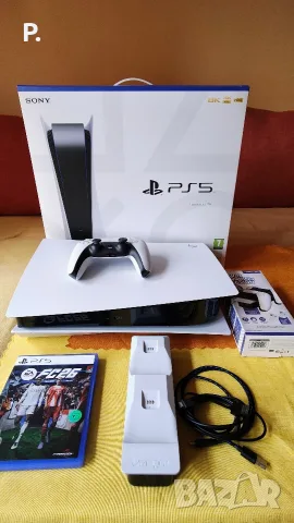 PS5 Disk Edition / Конзола Playstation 5 Disc Edition 825GB White CFI-1116A + FC26 + Докинг Станция