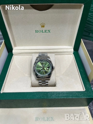 Луксозен мъжки часовник Rolex Datejust – зелен циферблат, пълен комплект
