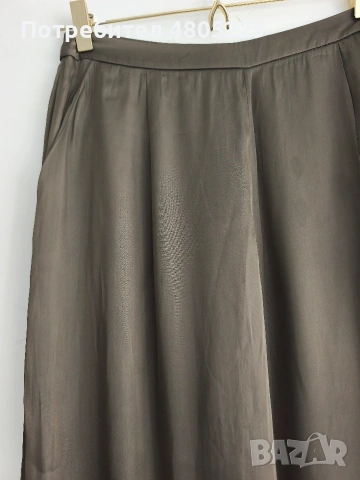 H&M сатениран панталон с цепки р-р С/М, снимка 2 - Панталони - 55213536
