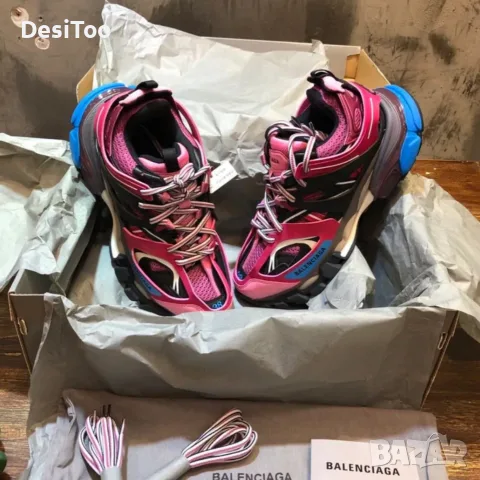 ❗️ПРОМОЦИЯ❗️Balenciaga Track "Pink/Black/Blue" , снимка 2 - Маратонки - 54305854