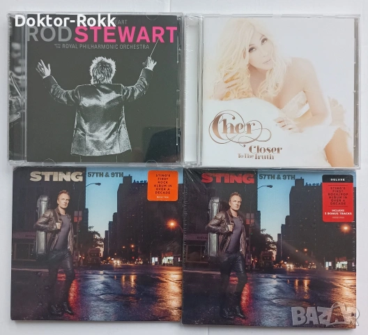 Cher & Sting & Rod Stewart - оригинални запечатани дискове 