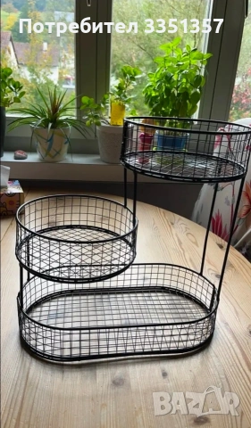 Модерен Метален Органайзер за Плодове и Зеленчуци на 3 Нива 